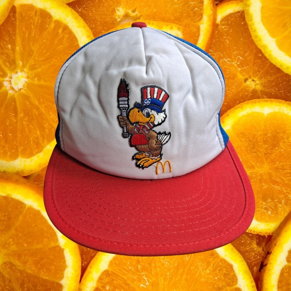 McDonald's Olympic Eagle‎ Hat 1984 LA Olympics Adjustable Mesh Back